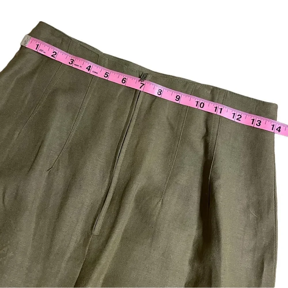 Green Linen Viscose blend Skirt suit - Luciano Tempesta size 8